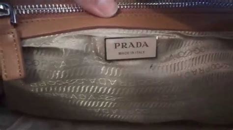 prada handtasche braun label|authentic prada bag identification.